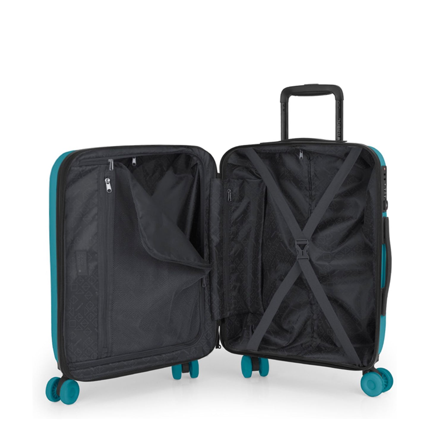 Gabol Pacific Handbagage Spinner 55 cm - 43 liter - 55x39x21 cm - turquoise