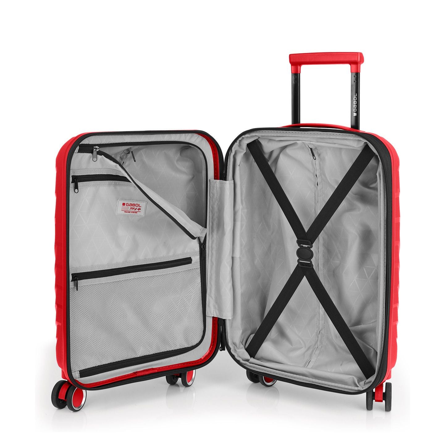 Gabol Soho Handbagage Spinner 55 cm - Uitbreidbaar 35 /40 liter - 55x35x21/24 cm - rood