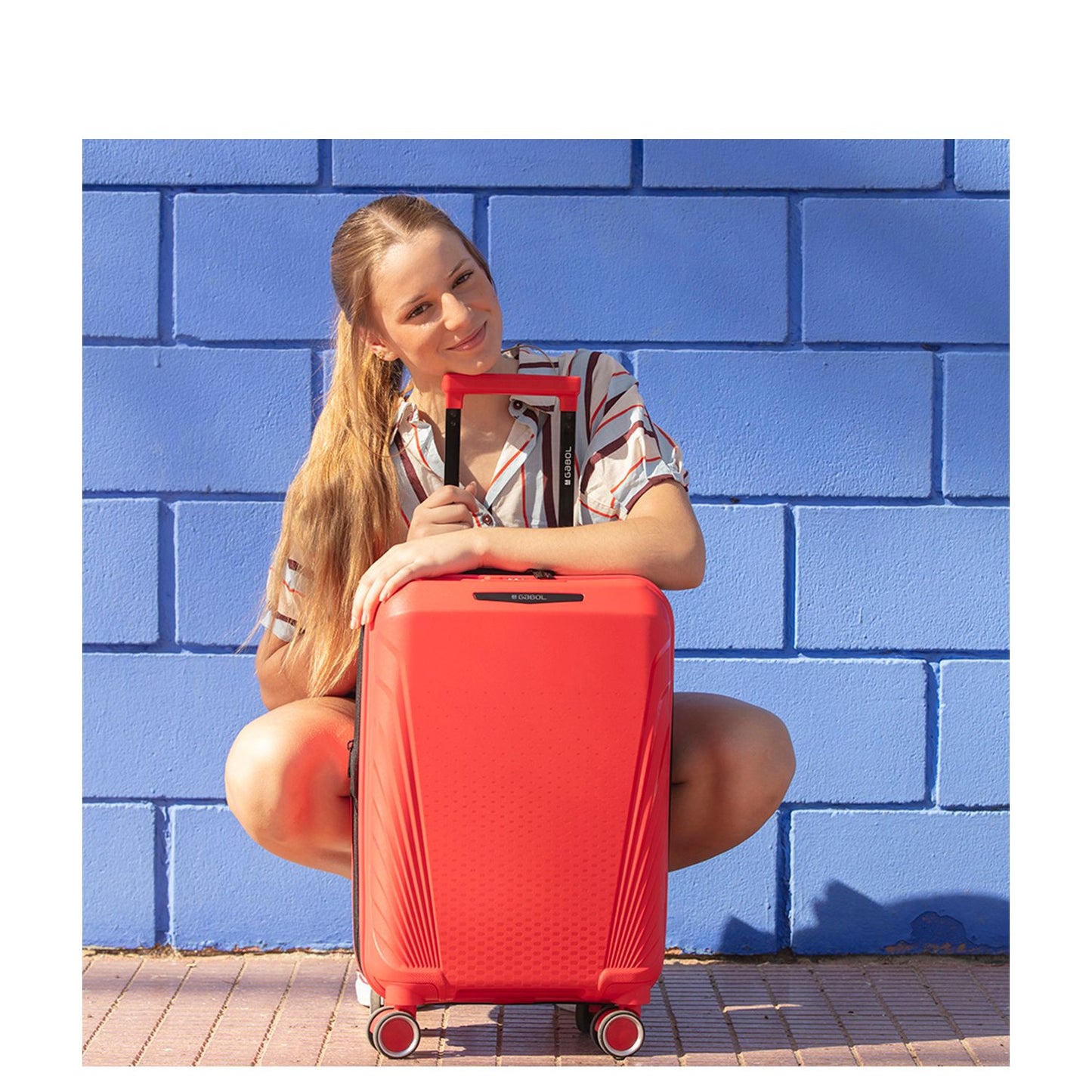Gabol Soho Handbagage Spinner 55 cm - Uitbreidbaar 35 /40 liter - 55x35x21/24 cm - rood