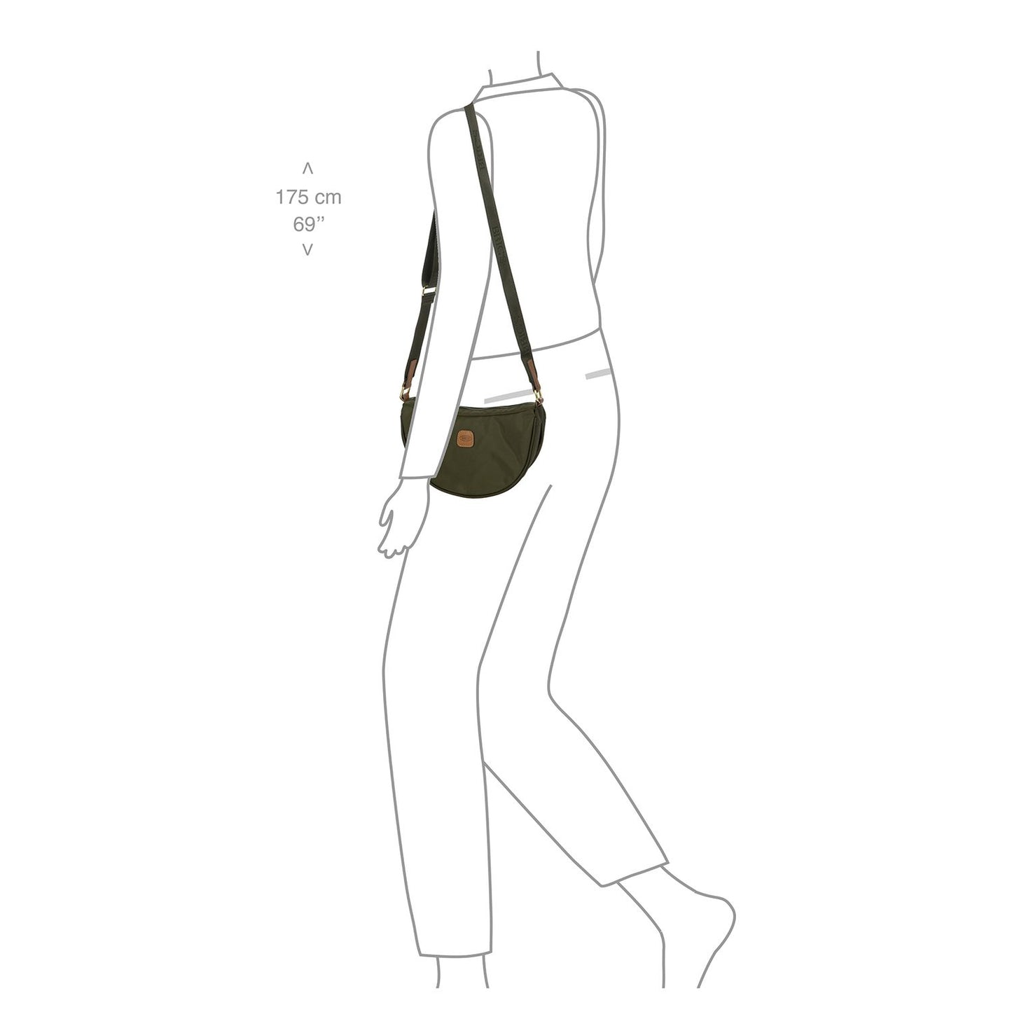 Bric's X-Collection Moon Bag Schoudertas olive