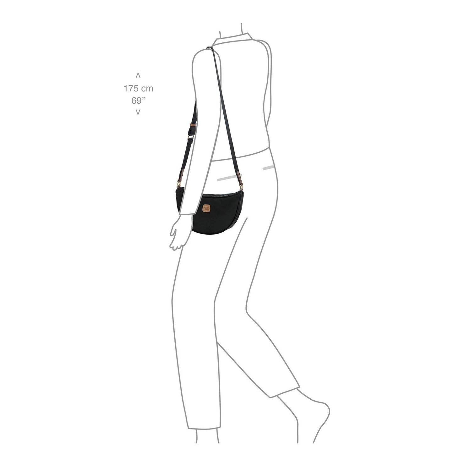 Bric's X-Collection Moon Bag Schoudertas zwart