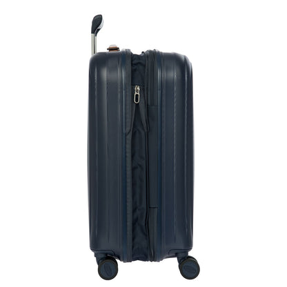 Bric's Taormina Handbagage Spinner 55 cm - Uitbreidbaar 42/49 liter - 55x40x22/26 cm - blauw