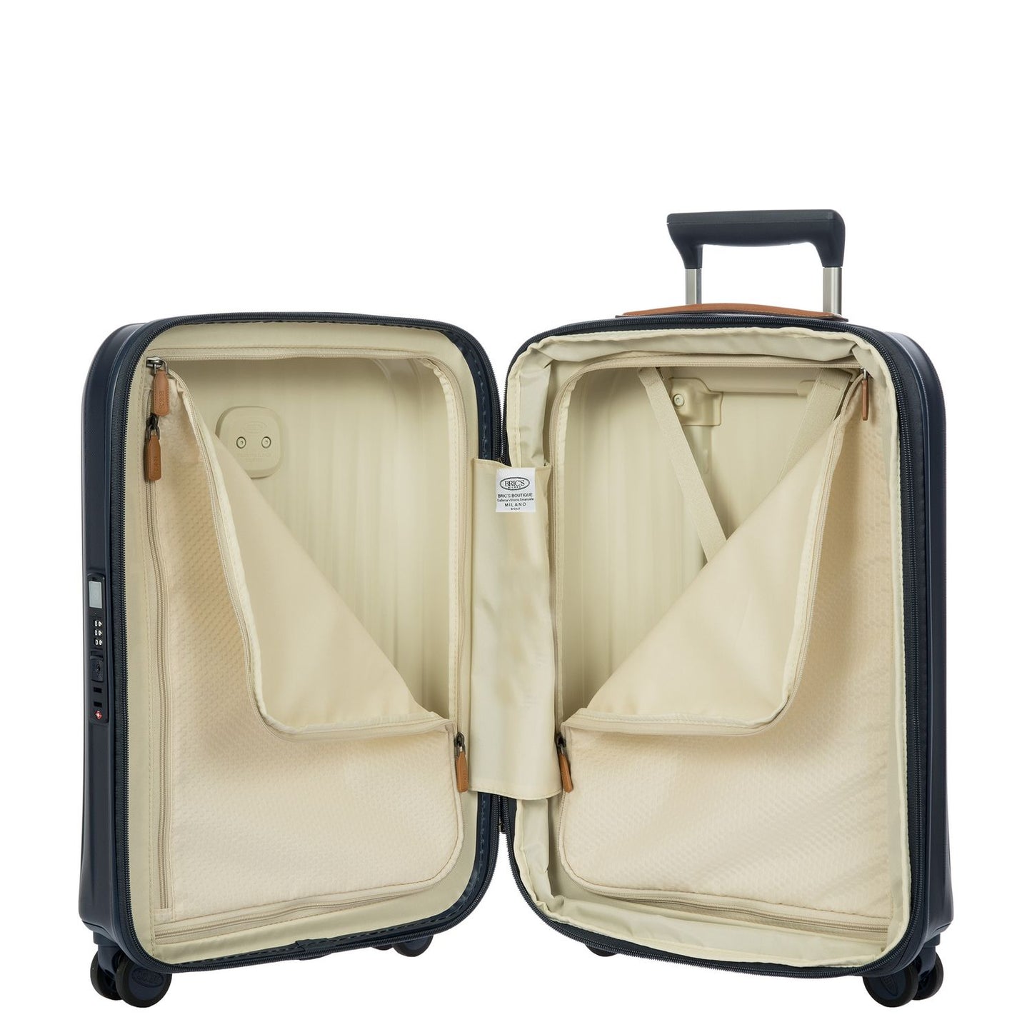 Bric's Taormina Handbagage Spinner 55 cm - Uitbreidbaar 42/49 liter - 55x40x22/26 cm - blauw