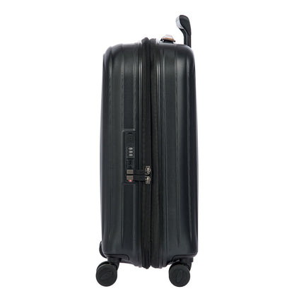 Bric's Taormina Handbagage Spinner 55 cm - Uitbreidbaar 42/49 liter - 55x40x22/26 cm - zwart