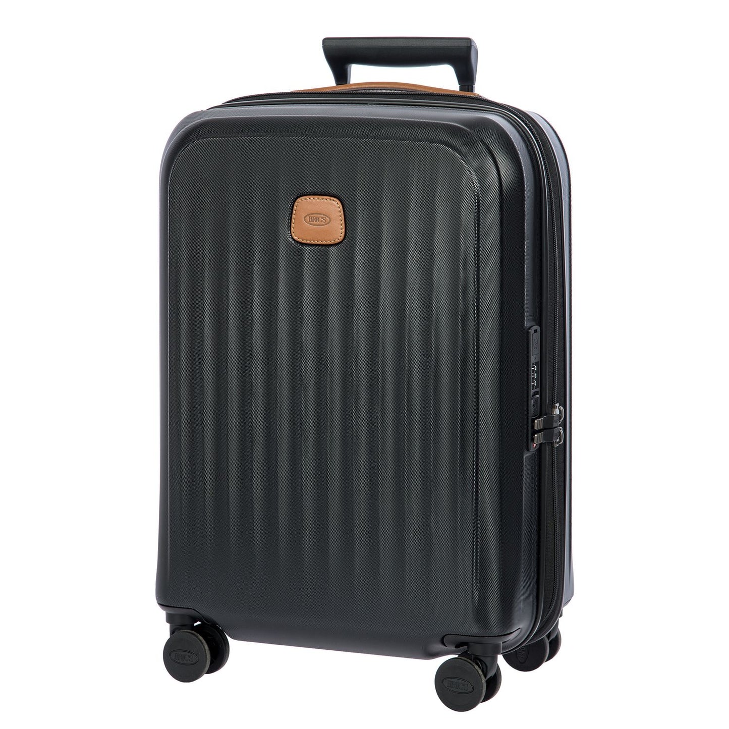 Bric's Taormina Handbagage Spinner 55 cm - Uitbreidbaar 42/49 liter - 55x40x22/26 cm - zwart