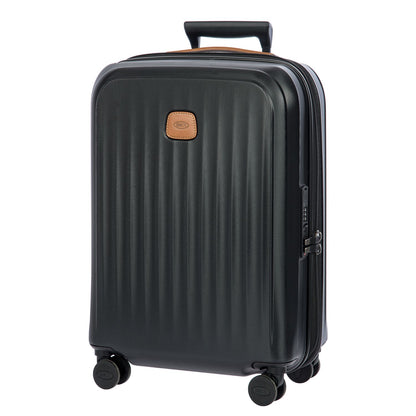 Bric's Taormina Handbagage Spinner 55 cm - Uitbreidbaar 42/49 liter - 55x40x22/26 cm - zwart