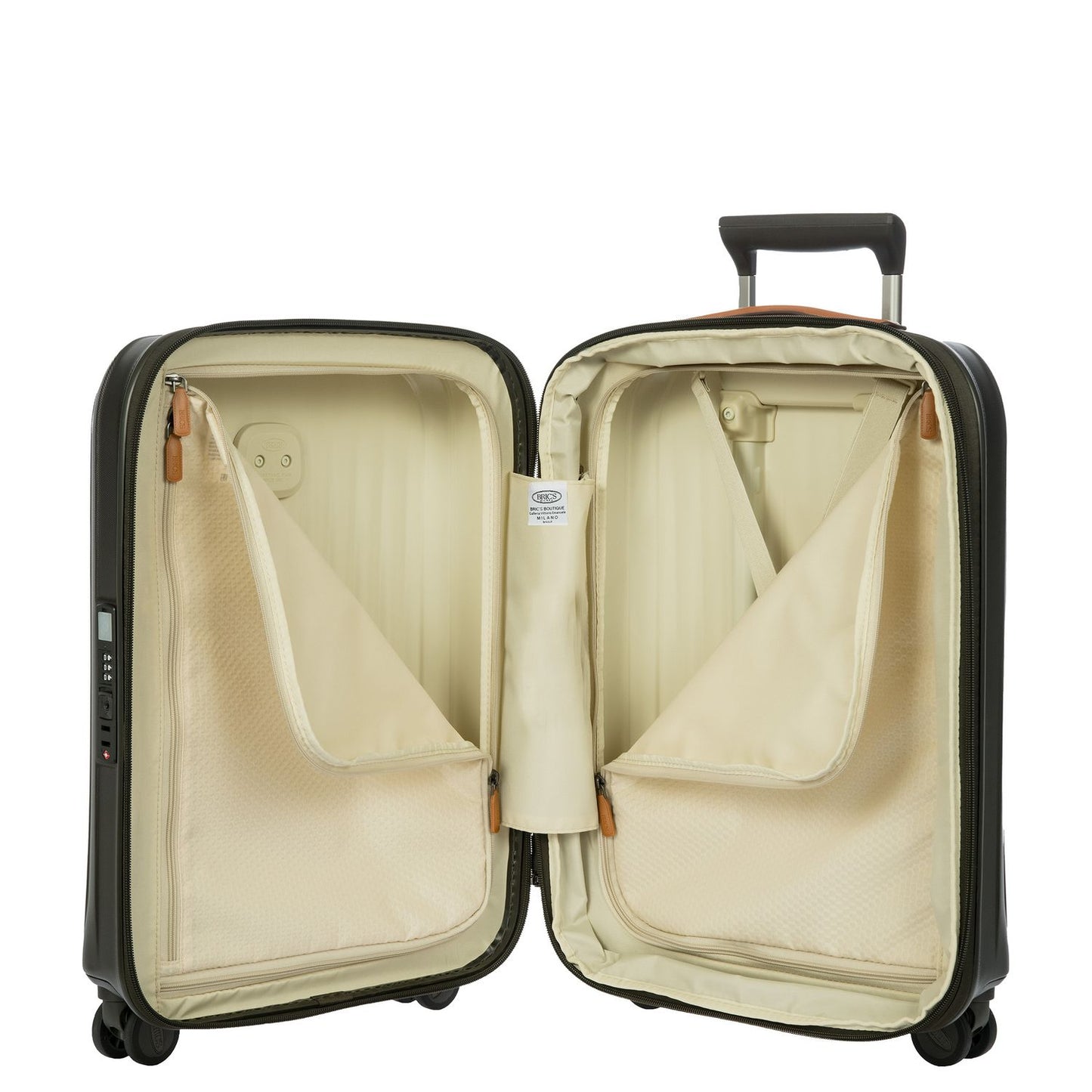 Bric's Taormina Handbagage Spinner 55 cm - Uitbreidbaar 42/49 liter - 55x40x22/26 cm - olive