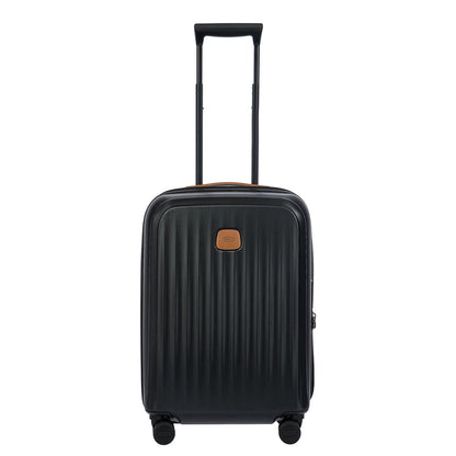Bric's Taormina Handbagage Spinner 55 cm - Uitbreidbaar 42/49 liter - 55x40x22/26 cm - zwart