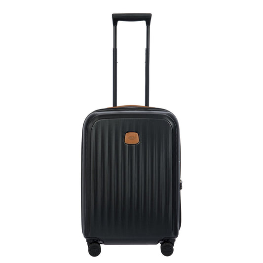 Bric's Taormina Handbagage Spinner 55 cm - Uitbreidbaar 42/49 liter - 55x40x22/26 cm - zwart