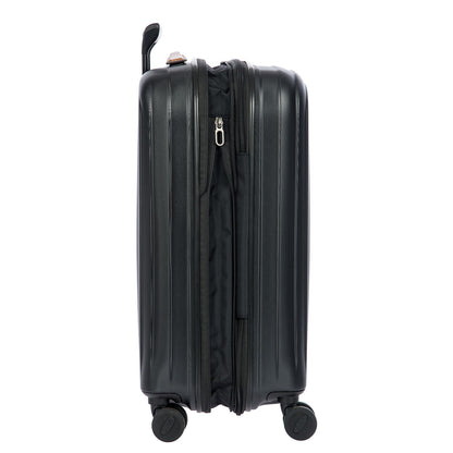 Bric's Taormina Handbagage Spinner 55 cm - Uitbreidbaar 42/49 liter - 55x40x22/26 cm - zwart