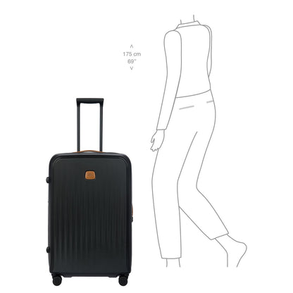 Bric's Taormina Spinner 75 cm - Uitbreidbaar 100/107 liter - 75x52x28/32 cm - zwart
