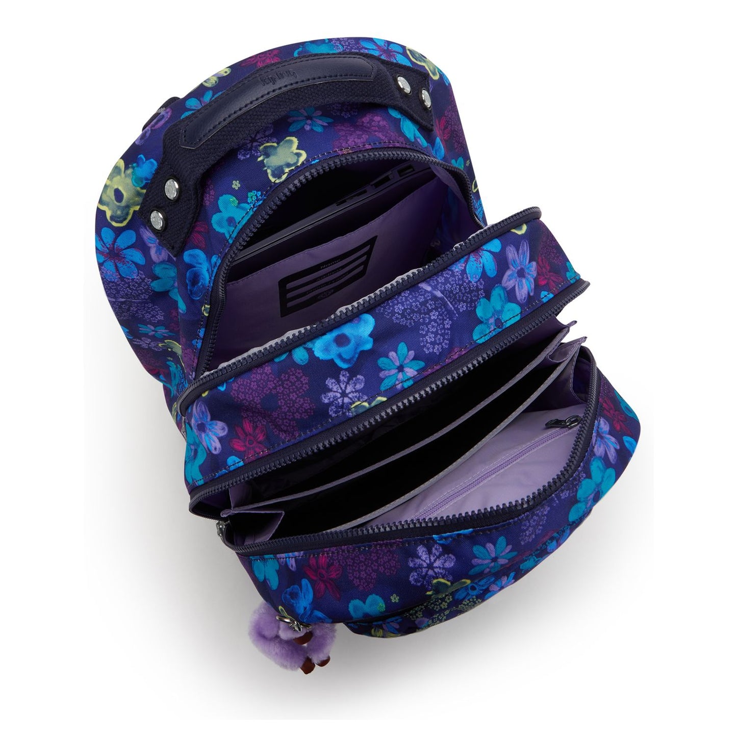 Kipling Class Room Rugzak School - 15" laptopvak - dark flower stamp