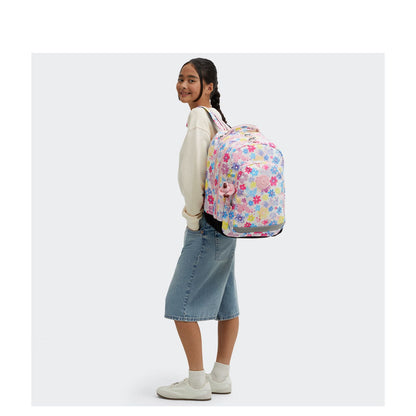 Kipling Class Room Rugzak School - 15" laptopvak - flower stamp