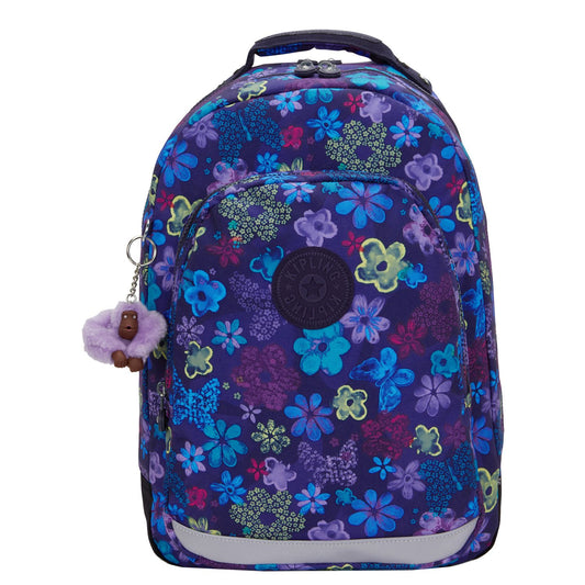 Kipling Class Room Rugzak School - 15" laptopvak - dark flower stamp