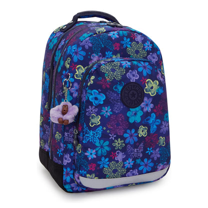 Kipling Class Room Rugzak School - 15" laptopvak - dark flower stamp