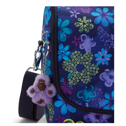 Kipling New Kichirou Crossbody Schoudertas dark flower stamp