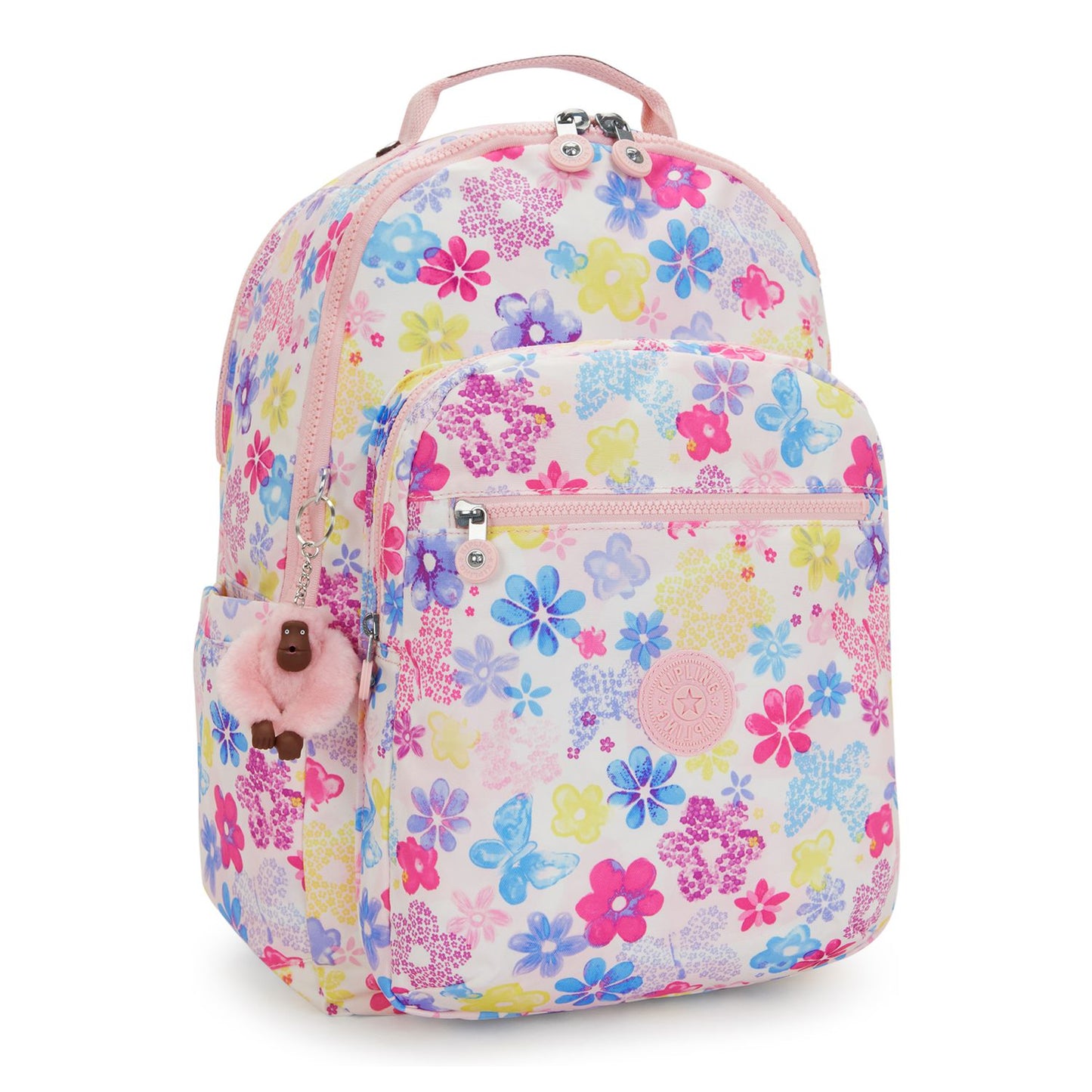 Kipling Seoul College Extra Rugzak School - 15" laptopvak - flower stamp