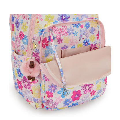Kipling Seoul College Extra Rugzak School - 15" laptopvak - flower stamp
