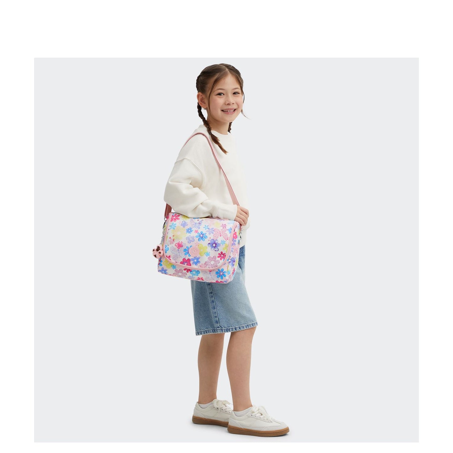 Kipling New Kichirou Crossbody Schoudertas flower stamp