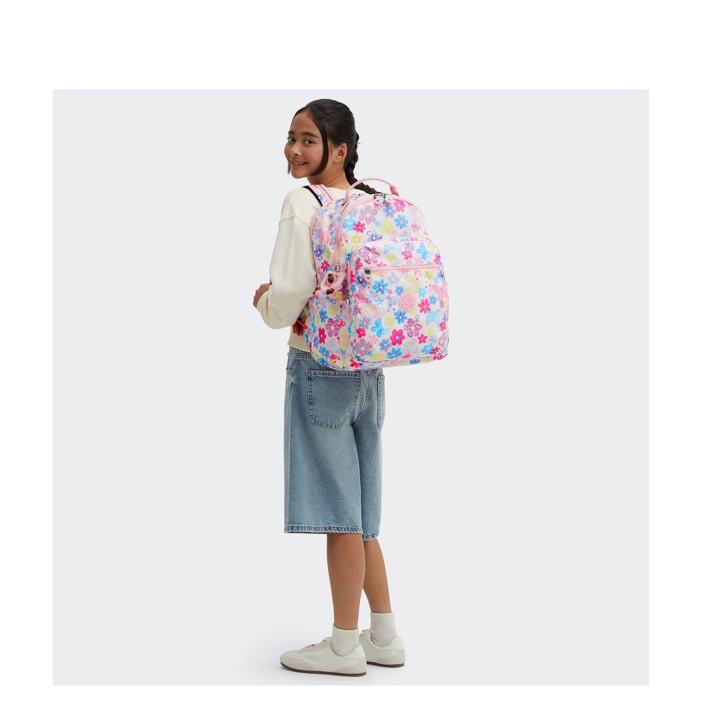 Kipling Seoul College Extra Rugzak School - 15" laptopvak - flower stamp