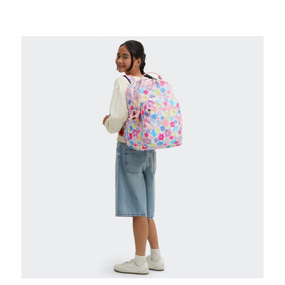 Kipling Seoul College Extra Rugzak School - 15" laptopvak - flower stamp