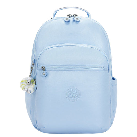 Kipling Seoul College Extra Rugzak School - 15" laptopvak - clear sky metallic