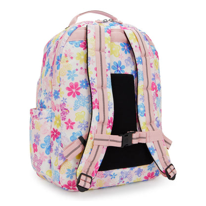 Kipling Seoul College Extra Rugzak School - 15" laptopvak - flower stamp