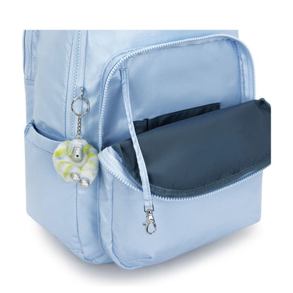 Kipling Seoul College Extra Rugzak School - 15" laptopvak - clear sky metallic