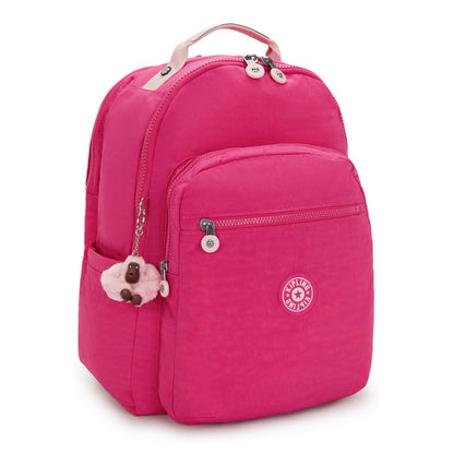 Kipling Seoul College Extra Rugzak School - 15" laptopvak - intense rose