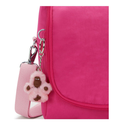 Kipling New Kichirou Crossbody Schoudertas intense rose