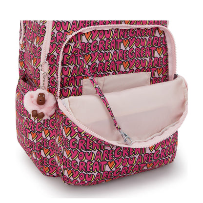 Kipling Seoul College Extra Rugzak School - 15" laptopvak - great print