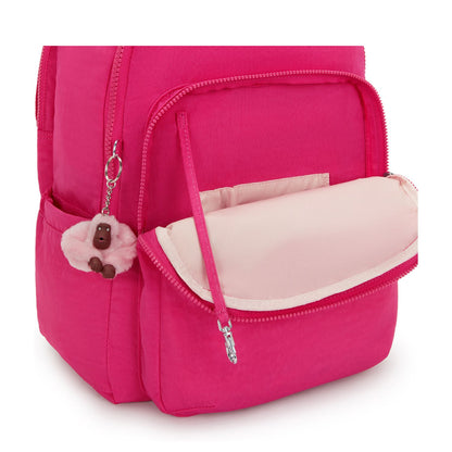 Kipling Seoul College Extra Rugzak School - 15" laptopvak - intense rose