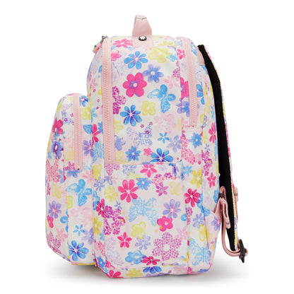 Kipling Seoul College Extra Rugzak School - 15" laptopvak - flower stamp