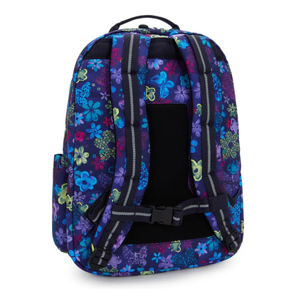 Kipling Seoul College Extra Rugzak School - 15" laptopvak - dark flower stamp