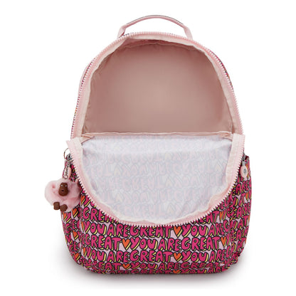 Kipling Seoul College Extra Rugzak School - 15" laptopvak - great print