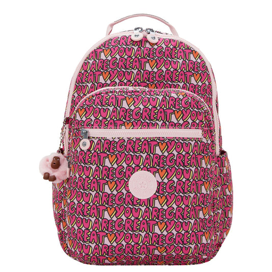 Kipling Seoul College Extra Rugzak School - 15" laptopvak - great print
