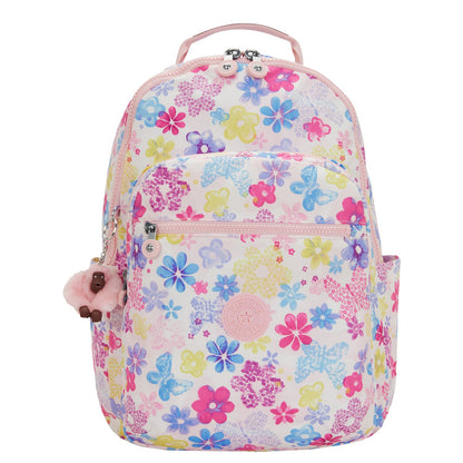 Kipling Seoul College Extra Rugzak School - 15" laptopvak - flower stamp
