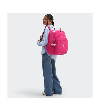 Kipling Seoul College Extra Rugzak School - 15" laptopvak - intense rose