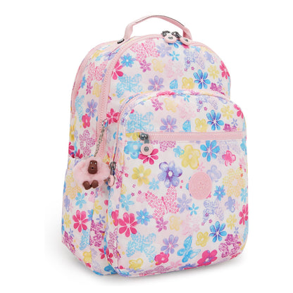 Kipling Seoul Lap Rugzak School - 15" laptopvak - flower stamp