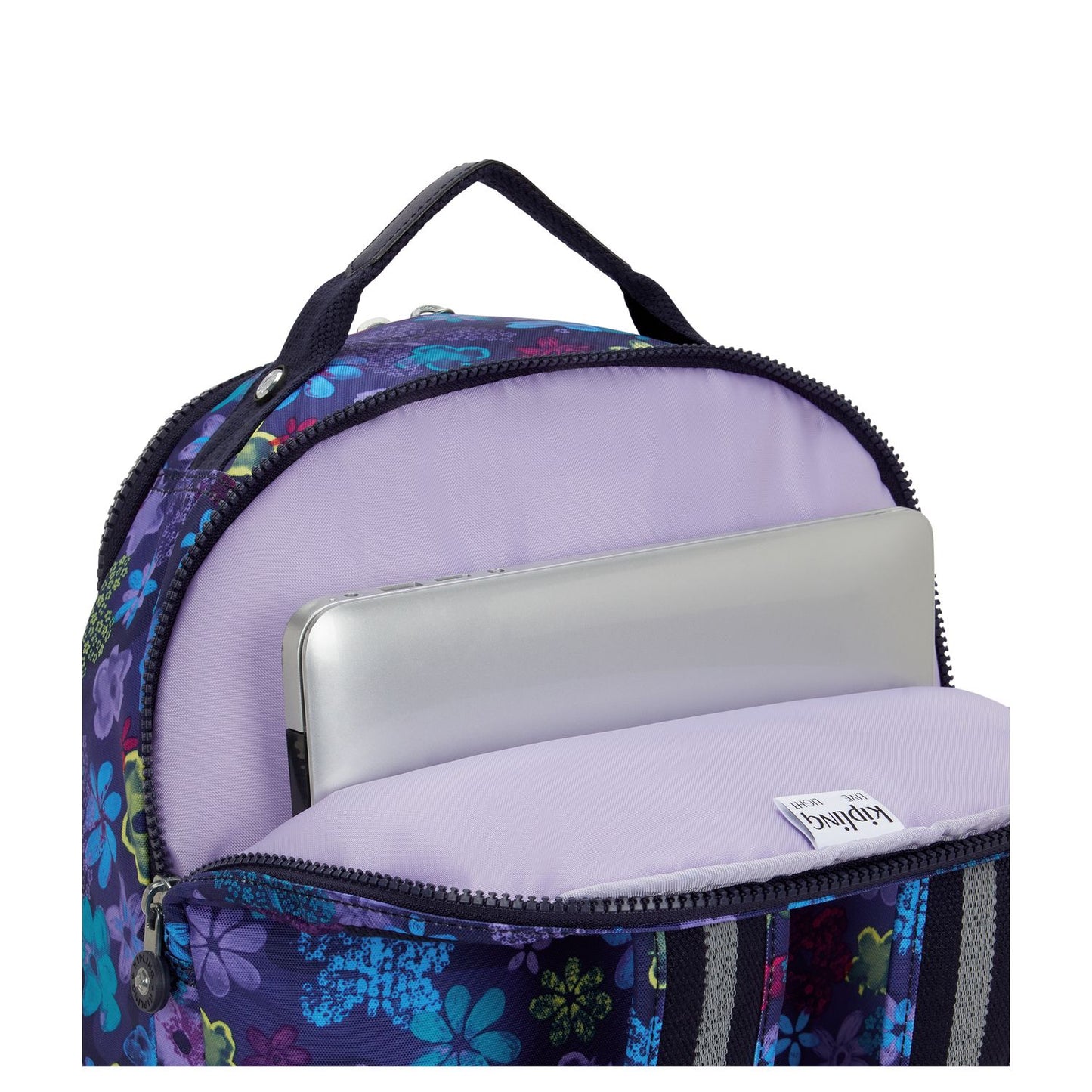 Kipling Seoul Lap Rugzak School - 15" laptopvak - dark flower stamp