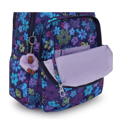 Kipling Seoul Lap Rugzak School - 15" laptopvak - dark flower stamp