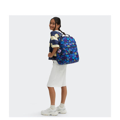 Kipling Seoul Lap Rugzak School - 15" laptopvak - dark flower stamp