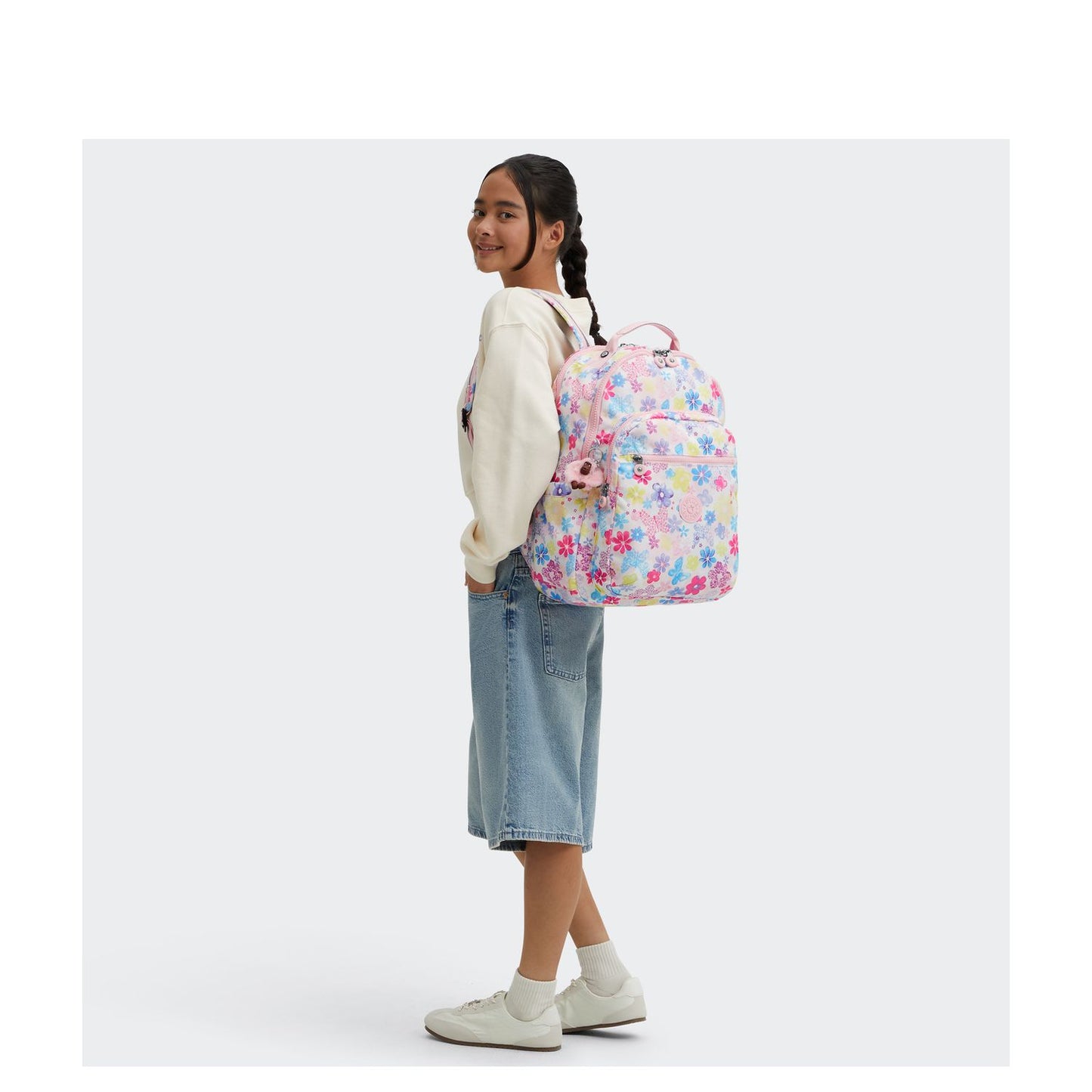 Kipling Seoul Lap Rugzak School - 15" laptopvak - flower stamp