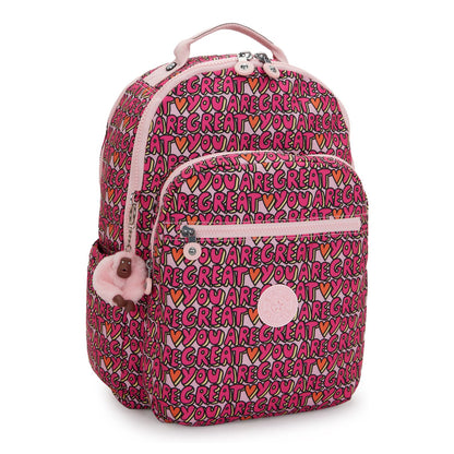 Kipling Seoul Lap Rugzak School - 15" laptopvak - u r great print