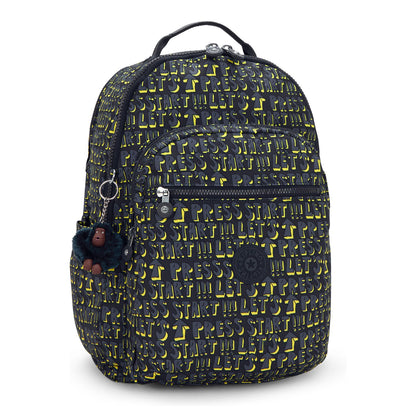 Kipling Seoul College Extra Rugzak School - 15" laptopvak - lets play print