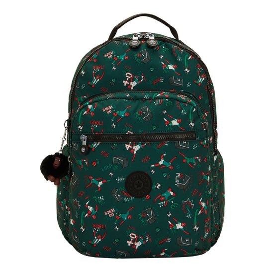 Kipling Seoul Lap Rugzak School - 15" laptopvak - soccer print