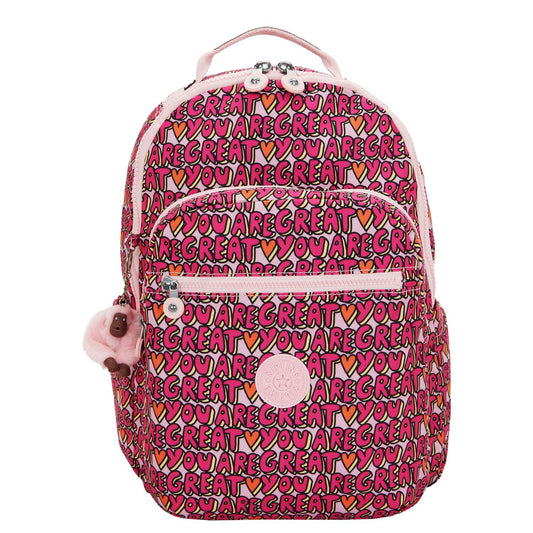 Kipling Seoul Lap Rugzak School - 15" laptopvak - u r great print