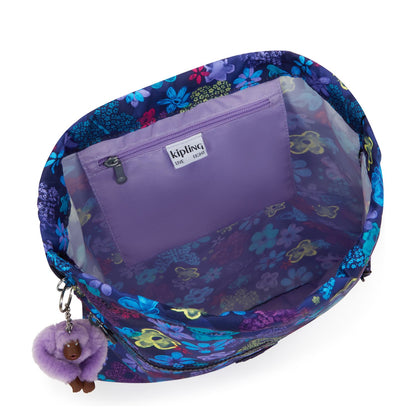 Kipling Supertaboo Gymtas dark flower stamp