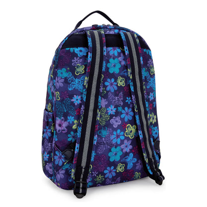 Kipling Seoul Lap Rugzak School - 15" laptopvak - dark flower stamp