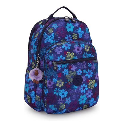 Kipling Seoul Lap Rugzak School - 15" laptopvak - dark flower stamp